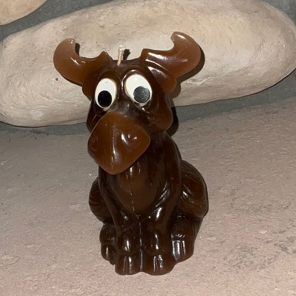 Moose Anthropomorphist Moulded Candle Vintage - Picture 5 of 16